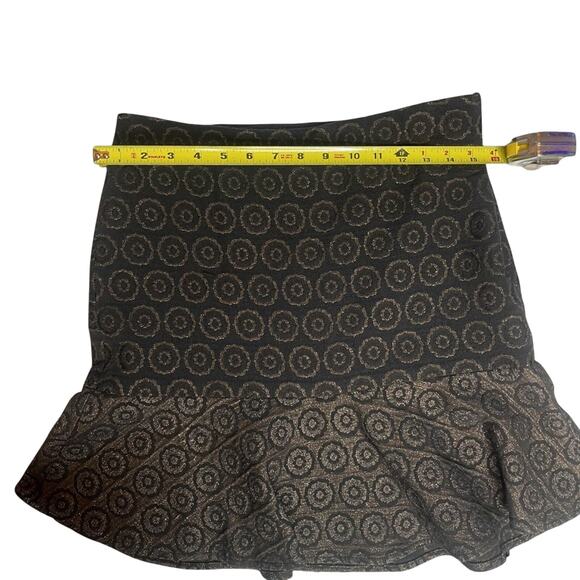 Trina Turk Black Ruffled Trumpet Mini Skirt size 6 - Picture 3 of 9